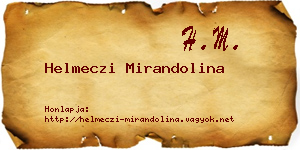 Helmeczi Mirandolina névjegykártya